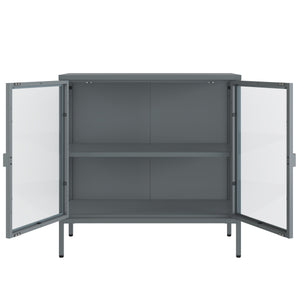 Kommode Metall TAURI 80 x 80 cm grau