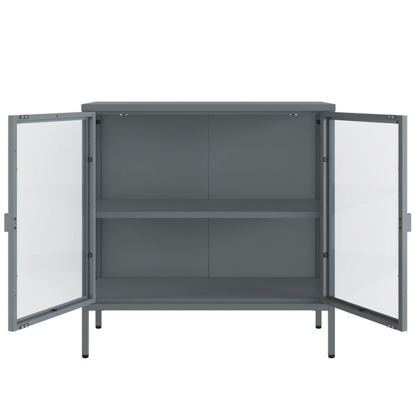 Kommode Metall TAURI 80 x 80 cm grau