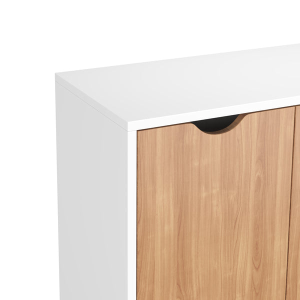 Kommode NORDIC 90 x 30 x 73 cm weiss/natur