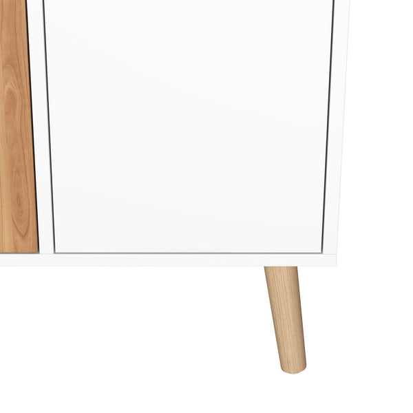 Kommode NORDIC 90 x 30 x 73 cm weiss/natur