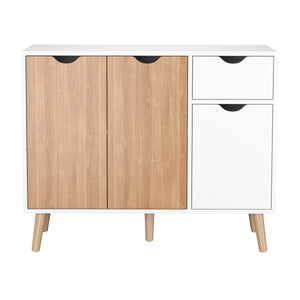 Kommode NORDIC 90 x 30 x 73 cm weiss/natur
