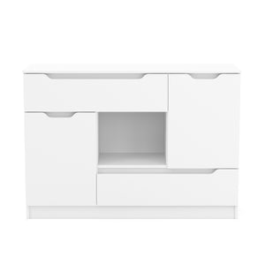 Kommode SENA 2 Schubladen 2 Türen 120 x 84 cm weiss