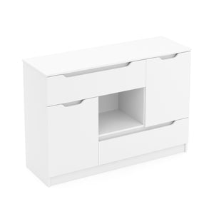 Kommode SENA 2 Schubladen 2 Türen 120 x 84 cm weiss