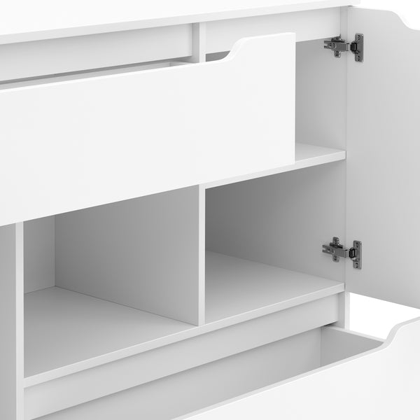Kommode SENA 2 Schubladen 2 Türen 120 x 84 cm weiss
