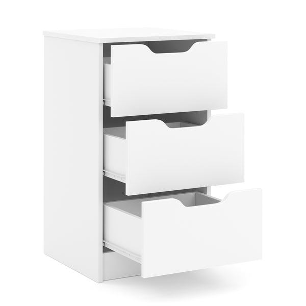 Kommode SENA 3 Schubladen 40 x 71 cm weiss
