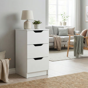 Kommode SENA 3 Schubladen 40 x 71 cm weiss