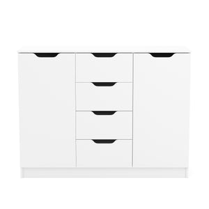 Kommode SENA 4 Schubladen 2 Türen 122 x 92 cm weiss