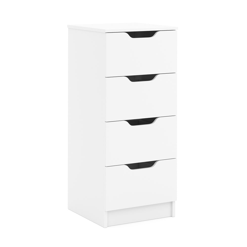 Kommode SENA 4 Schubladen 40 x 92 cm weiss