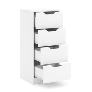Kommode SENA 4 Schubladen 40 x 92 cm weiss