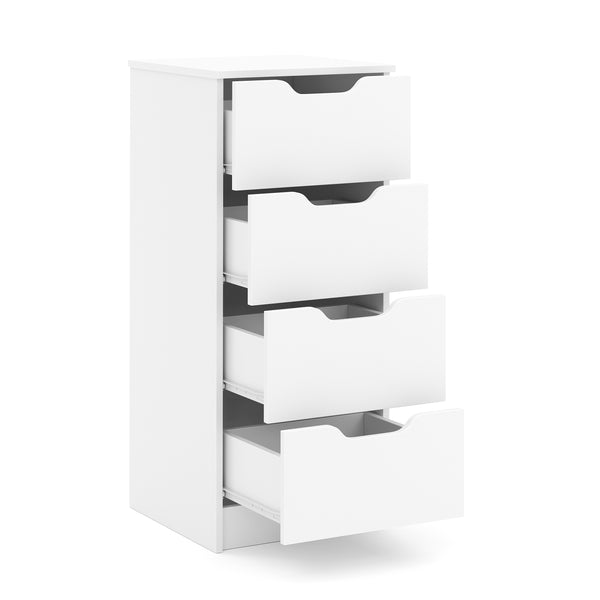 Kommode SENA 4 Schubladen 40 x 92 cm weiss