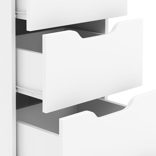 Kommode SENA 4 Schubladen 40 x 92 cm weiss