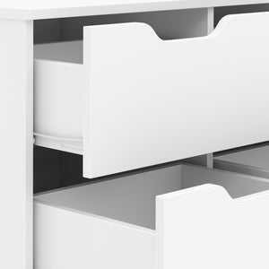 Kommode SENA 6 Schubladen 120 x 50 cm weiss