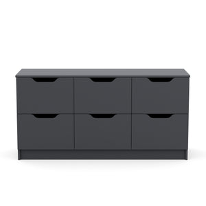 Kommode SENA 6 Schubladen 122 x 61 cm anthrazit