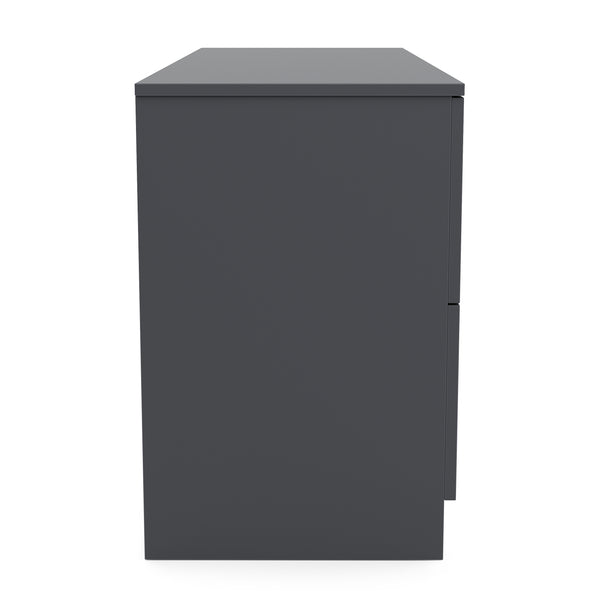 Kommode SENA 6 Schubladen 122 x 61 cm anthrazit