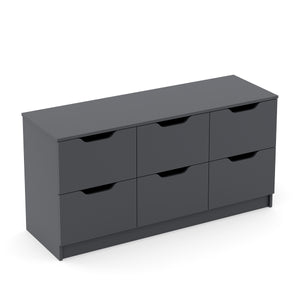 Kommode SENA 6 Schubladen 122 x 61 cm anthrazit