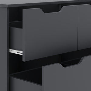Kommode SENA 6 Schubladen 122 x 61 cm anthrazit