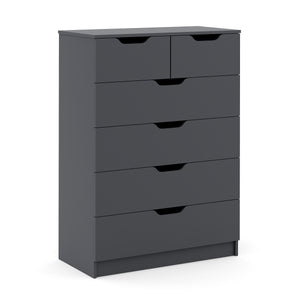Kommode SENA 6 Schubladen 82 x 113 cm anthrazit