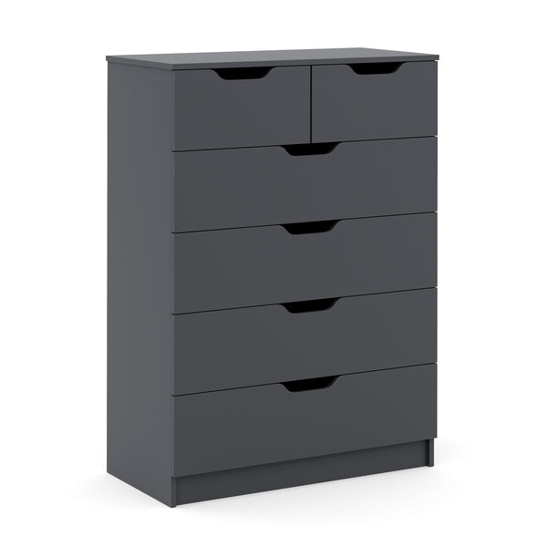 Kommode SENA 6 Schubladen 82 x 113 cm anthrazit