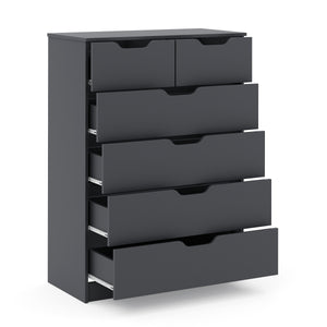 Kommode SENA 6 Schubladen 82 x 113 cm anthrazit