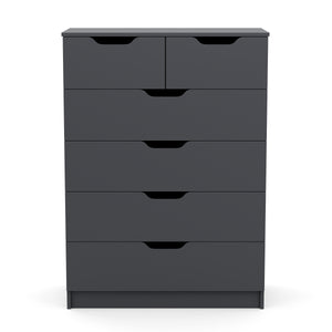 Kommode SENA 6 Schubladen 82 x 113 cm anthrazit