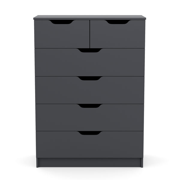 Kommode SENA 6 Schubladen 82 x 113 cm anthrazit