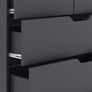 Kommode SENA 6 Schubladen 82 x 113 cm anthrazit