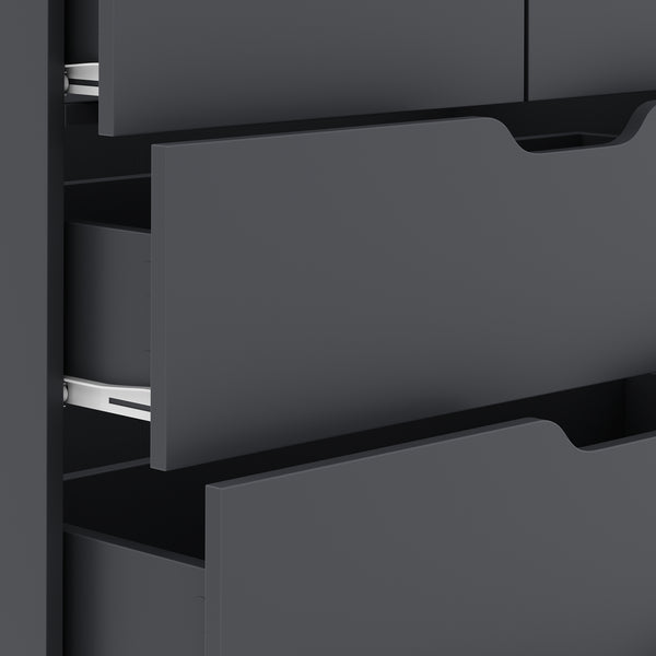 Kommode SENA 6 Schubladen 82 x 113 cm anthrazit