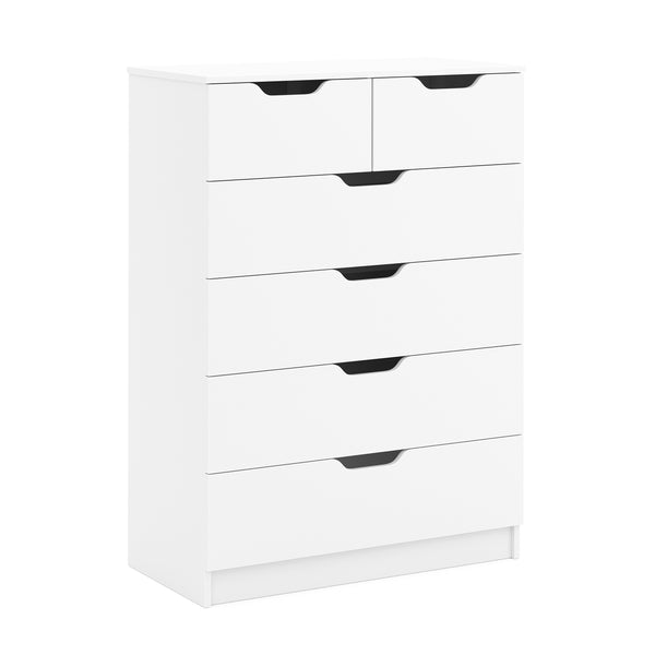 Kommode SENA 6 Schubladen 82 x 113 cm weiss