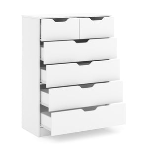 Kommode SENA 6 Schubladen 82 x 113 cm weiss