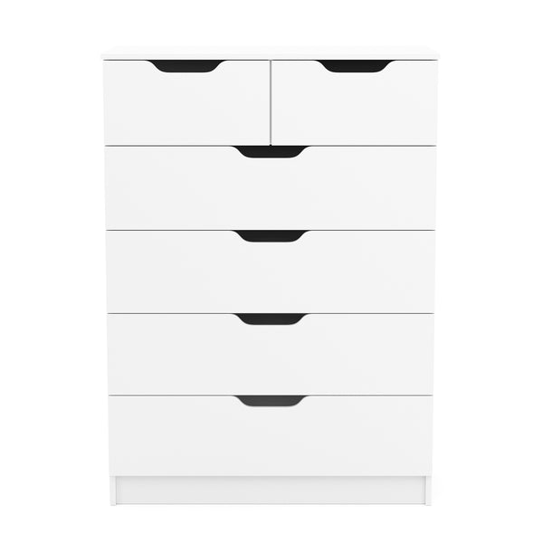 Kommode SENA 6 Schubladen 82 x 113 cm weiss