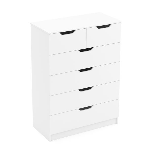 Kommode SENA 6 Schubladen 82 x 113 cm weiss
