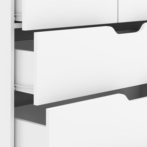 Kommode SENA 6 Schubladen 82 x 113 cm weiss