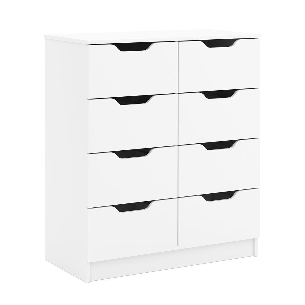 Kommode SENA 8 Schubladen 80 x 91 cm weiss