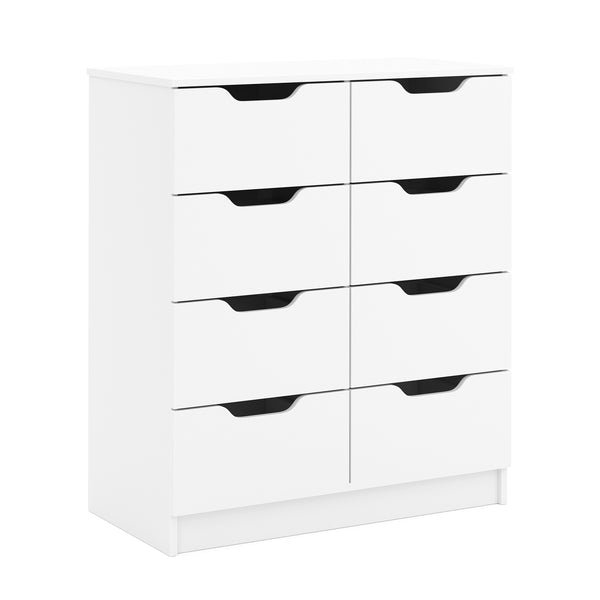 Kommode SENA 8 Schubladen 80 x 91 cm weiss