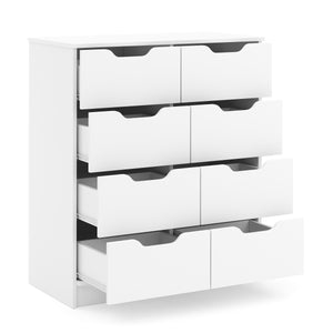 Kommode SENA 8 Schubladen 80 x 91 cm weiss