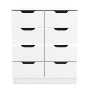 Kommode SENA 8 Schubladen 80 x 91 cm weiss