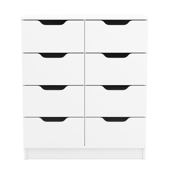 Kommode SENA 8 Schubladen 80 x 91 cm weiss
