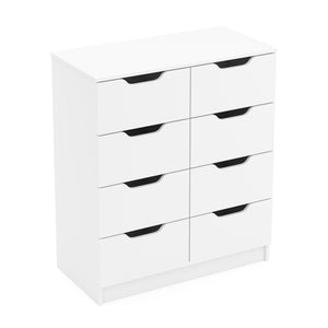 Kommode SENA 8 Schubladen 80 x 91 cm weiss