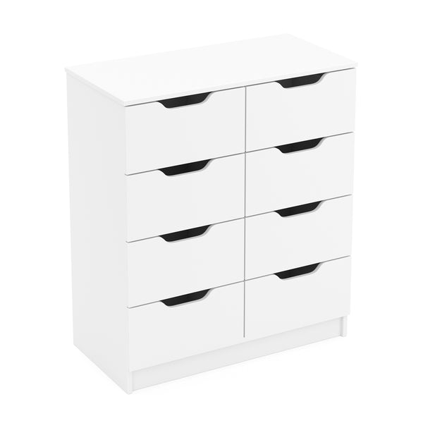 Kommode SENA 8 Schubladen 80 x 91 cm weiss