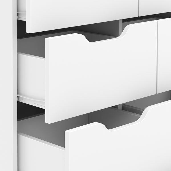 Kommode SENA 8 Schubladen 80 x 91 cm weiss