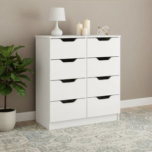 Kommode SENA 8 Schubladen 80 x 91 cm weiss