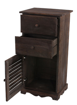 Kommode Schrank 81x40x32cm Vintage ~ braun