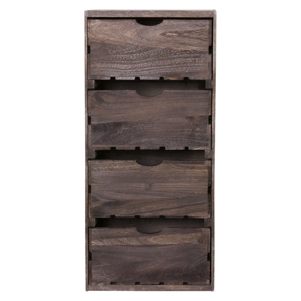 Kommode, Schubladenkommode, Shabby-Look Vintage ~ braun