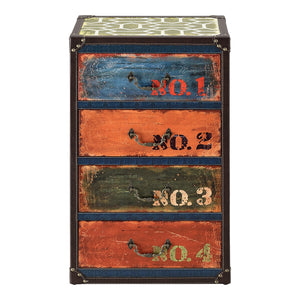 Kommode Geeste 66x40x30cm mit 4 Schubladen Kunstleder