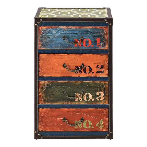 Kommode Geeste 66x40x30cm mit 4 Schubladen Kunstleder