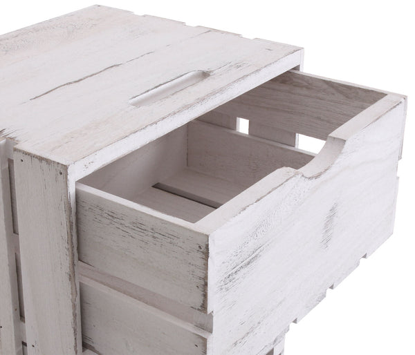 Kommode Shabby-Look Vintage weiss