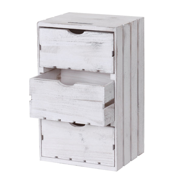 Kommode Shabby-Look Vintage ~ weiss
