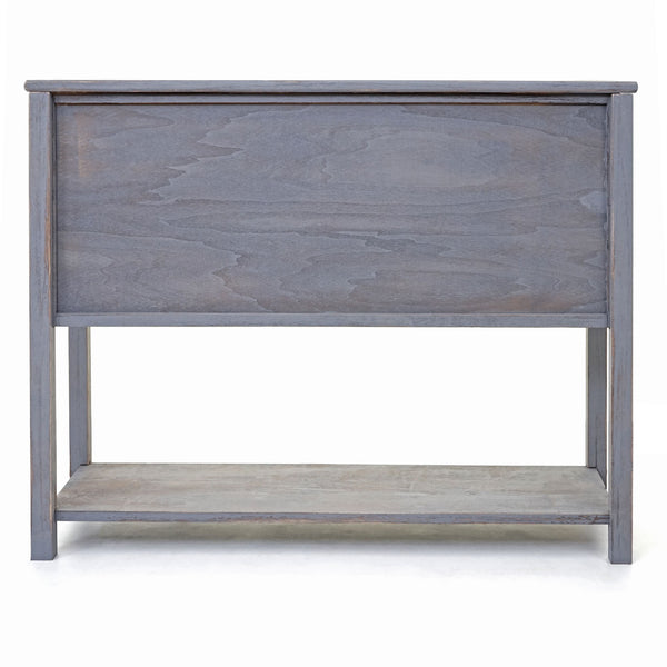 Kommode Sideboard mit Schiebetür Shabby-Look Vintage dunkelgrau