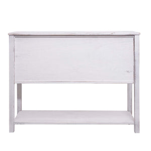 Kommode Sideboard mit Schiebetür Shabby-Look Vintage weiss