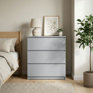 Kommode TALA 3 Schubladen 70 x 77 cm grau